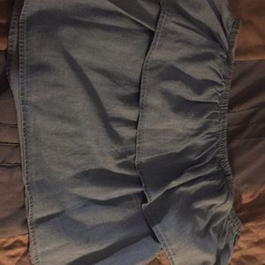 Denim off the shoulder blouse